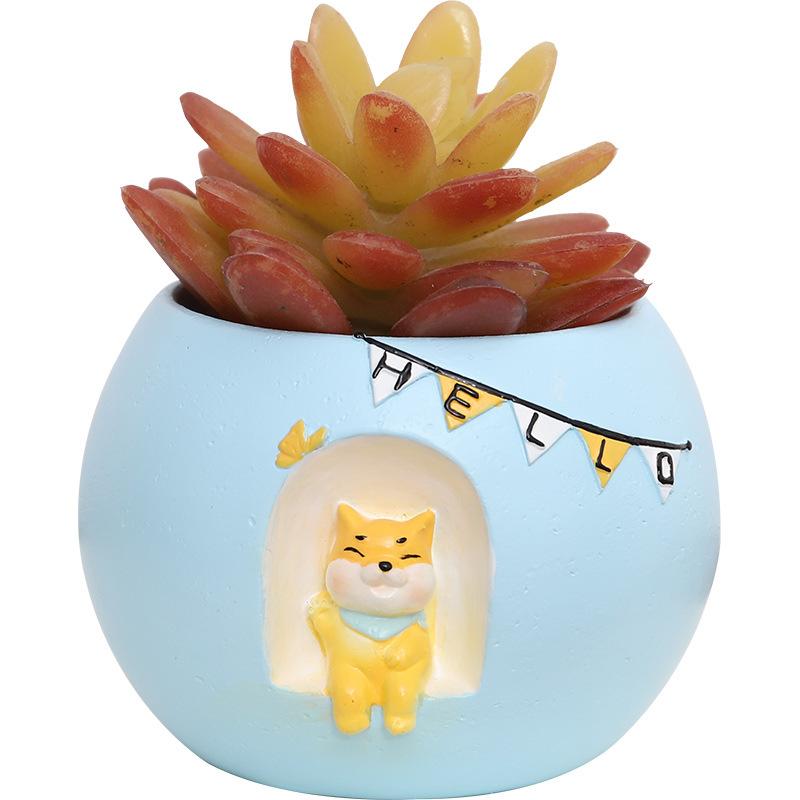 Chậu cây mọng nước resin chủ đề ngắm sao, tiểu cảnh mini, trang trí bàn và sân vườn (RG-265)