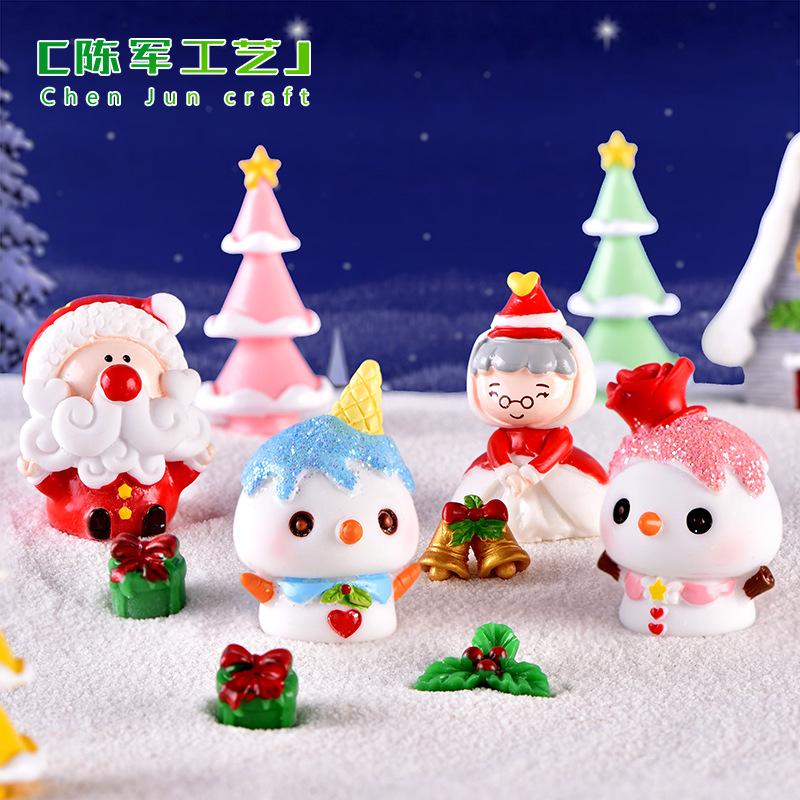 Tiểu cảnh người tuyết và ông bà Noel, trang trí Noel mini (TZC-230)