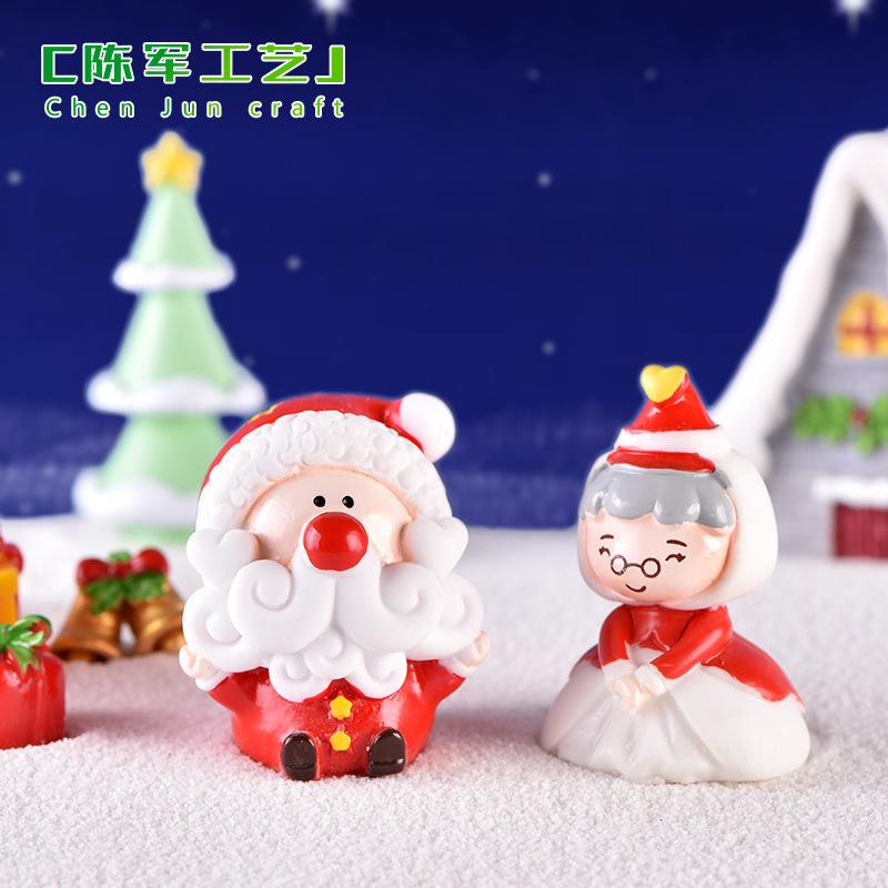 Tiểu cảnh người tuyết và ông bà Noel, trang trí Noel mini (TZC-230)