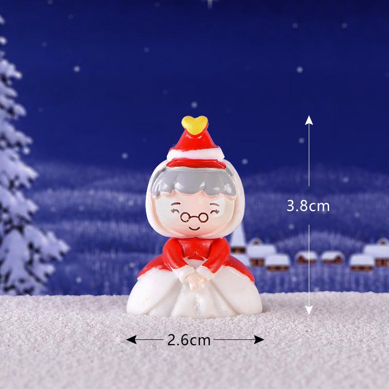 Tiểu cảnh người tuyết và ông bà Noel, trang trí Noel mini (TZC-230)