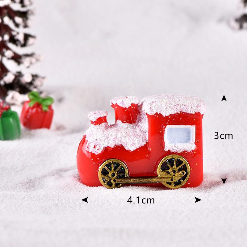 Ông già Noel, người tuyết và tàu hỏa, phụ kiện Noel mini (TZC-34)