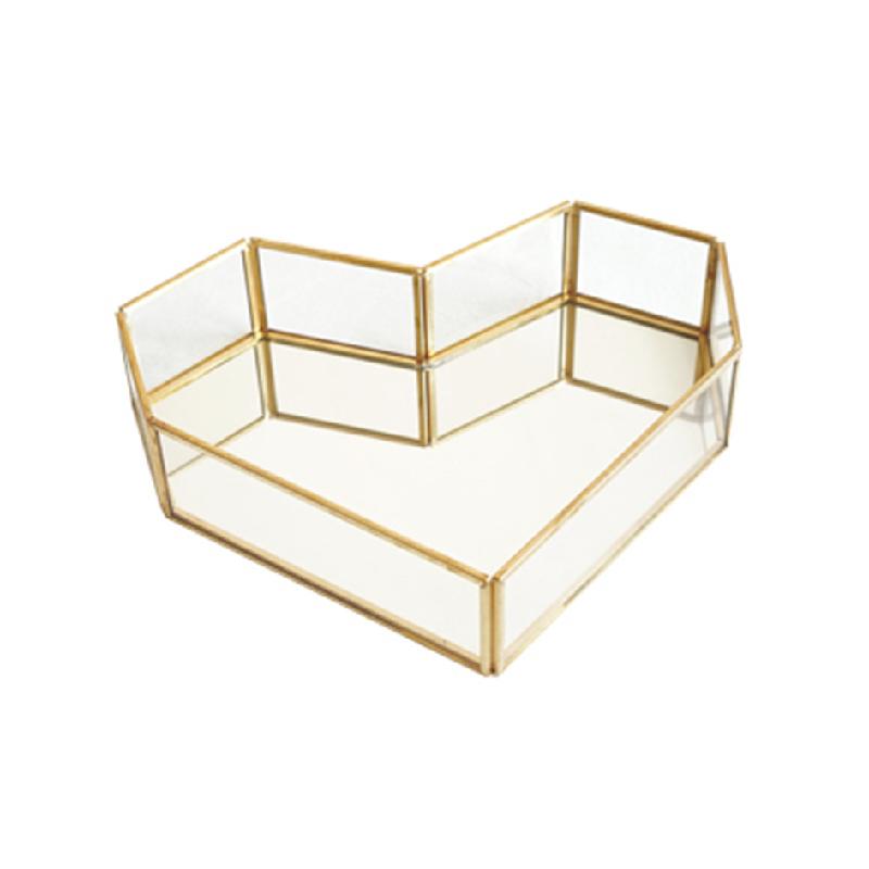 Khay kính hình tim, khay bánh ngọt, khay trang sức (DG-94)