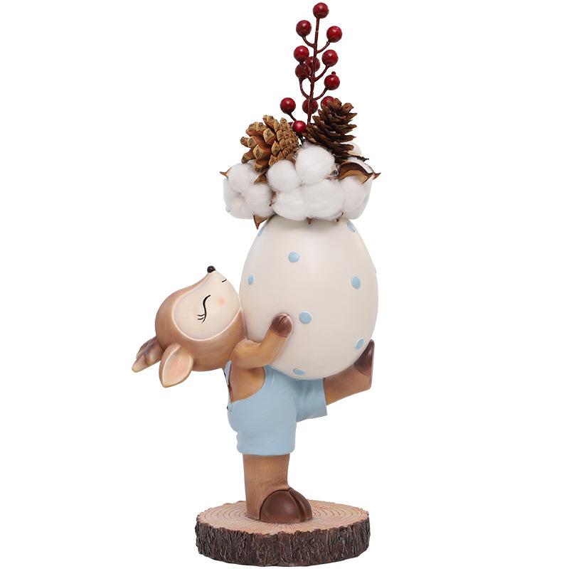 Chậu cây mọng nước hình chú tiểu resin, chậu mini phong cách thiền, trang trí ban công và sân vườn (RG-183)