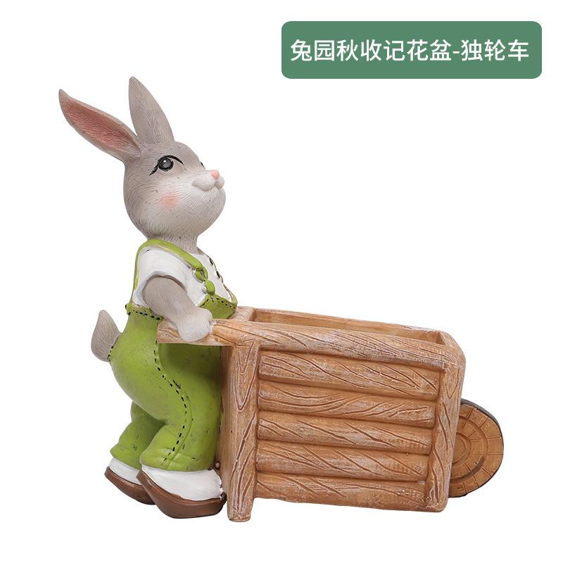 Chậu cây mọng nước hình thỏ resin, chậu mini để bàn, trang trí nhà, ban công và sân vườn (RG-67)