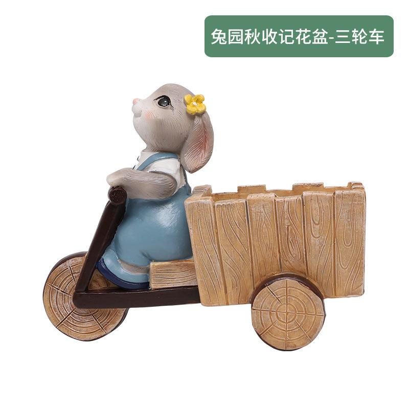 Chậu cây mọng nước hình thỏ resin, chậu mini để bàn, trang trí nhà, ban công và sân vườn (RG-67)