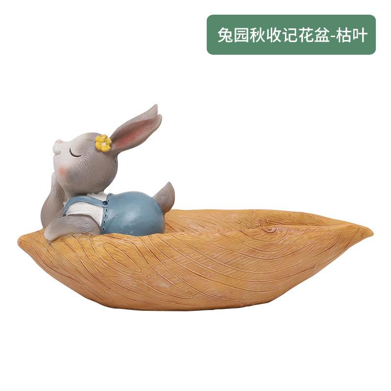 Chậu cây mọng nước hình thỏ resin, chậu mini để bàn, trang trí nhà, ban công và sân vườn (RG-67)
