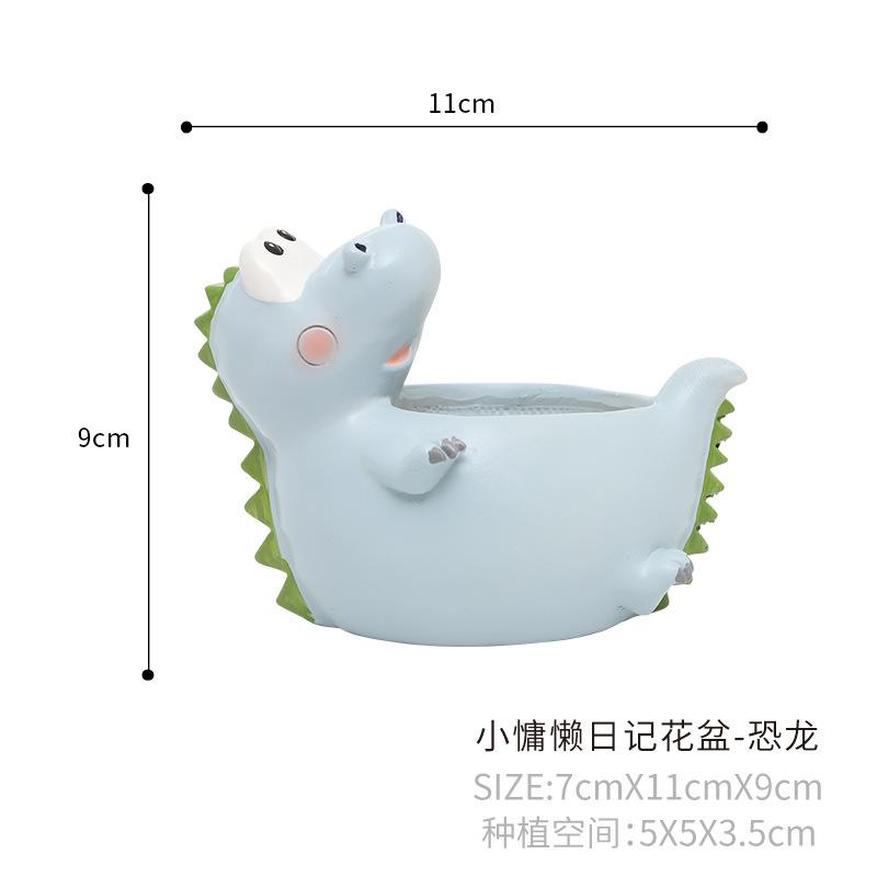 Bình hoa resin hoạt hình, bình cắm hoa giả, đồ trang trí bàn và nội thất hiện đại (RG-182)