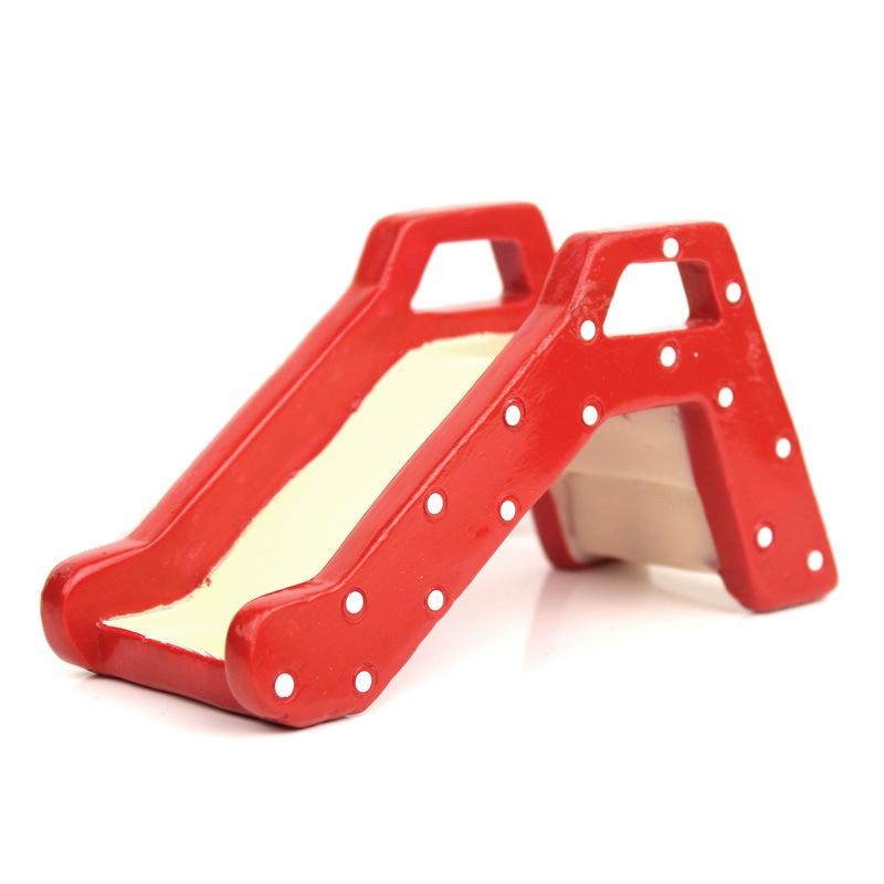 Bộ đồ chơi cầu trượt mini resin hoạt hình, đồ trang trí phòng trẻ em, bàn làm việc và quà tặng (RG-288)