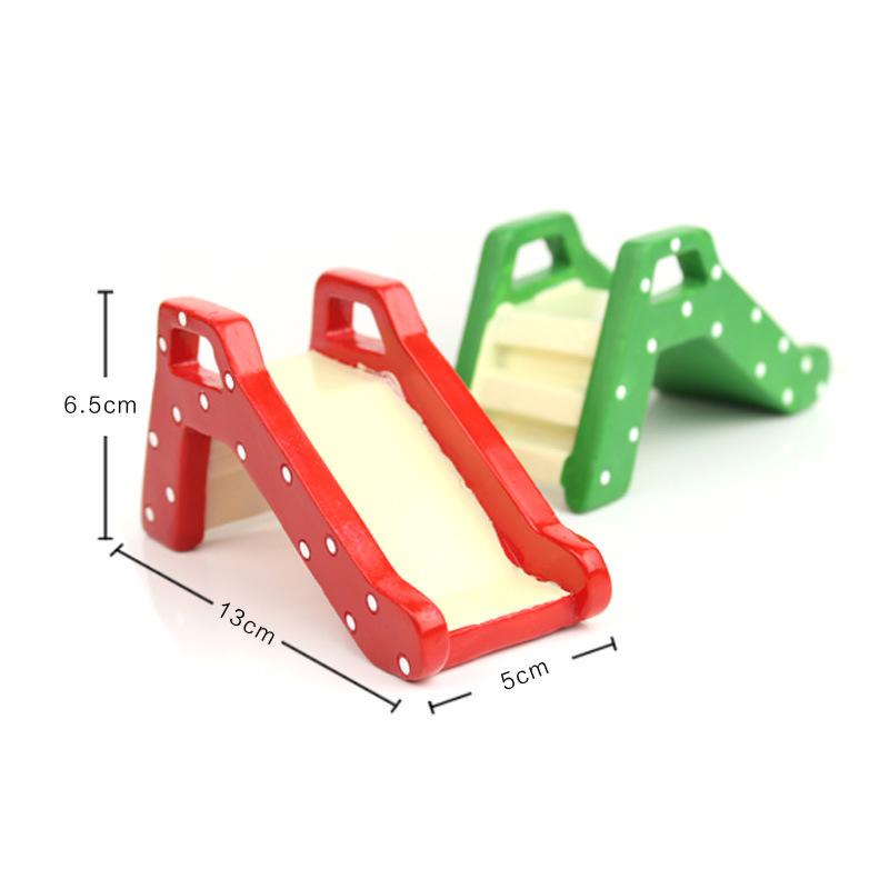 Bộ đồ chơi cầu trượt mini resin hoạt hình, đồ trang trí phòng trẻ em, bàn làm việc và quà tặng (RG-288)
