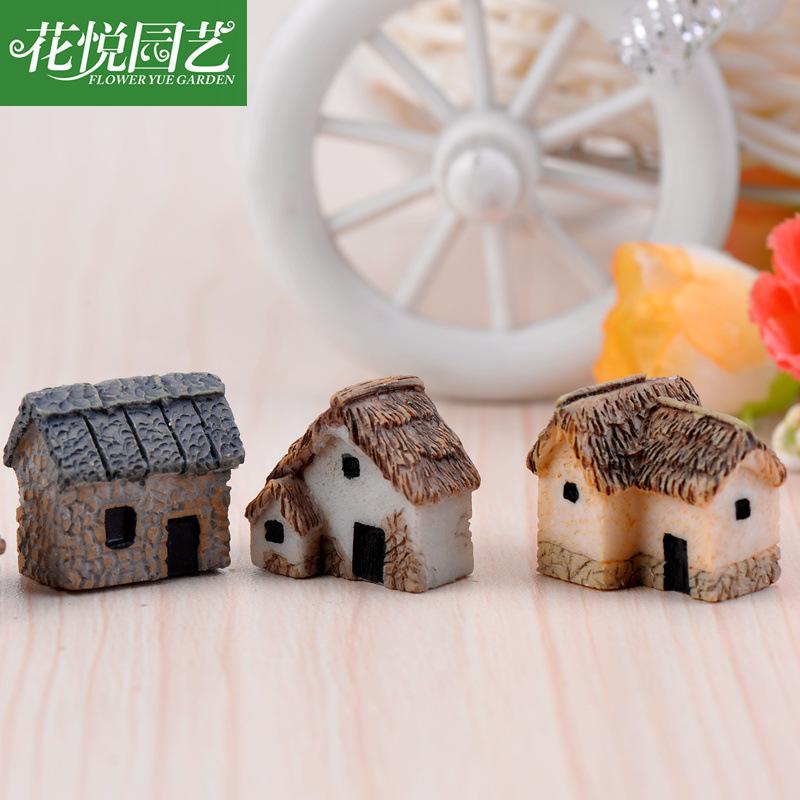 Tiểu cảnh nhà nhỏ, chậu cây mini, trang trí cây cảnh DIY (TZC-104)