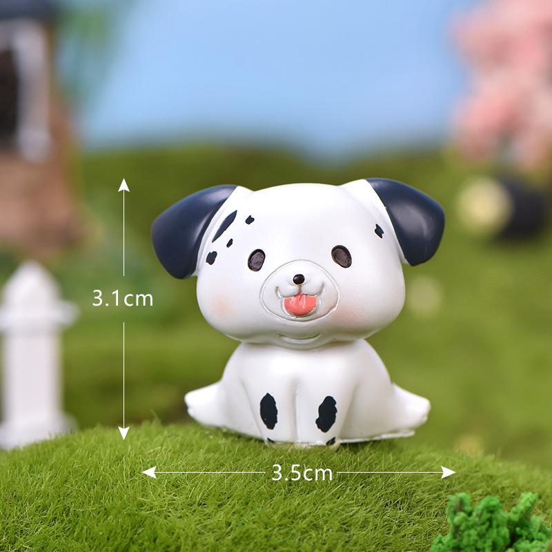 Gia đình chó Corgi, Samoyed trang trí chậu cây mini (TZC-642)