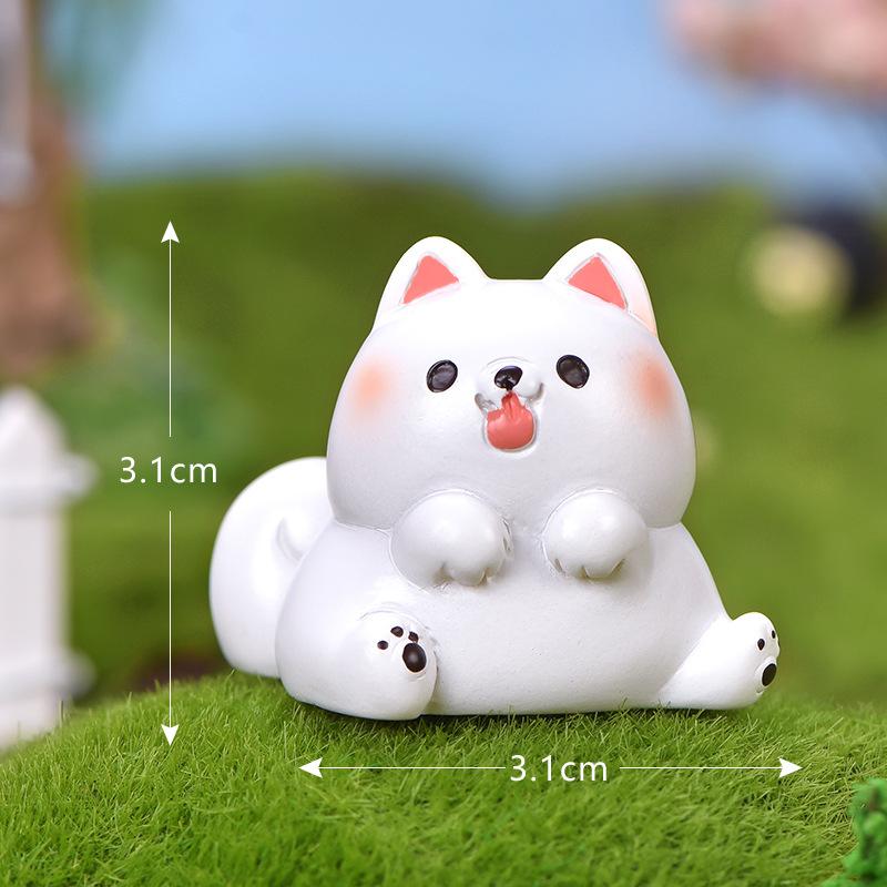 Gia đình chó Corgi, Samoyed trang trí chậu cây mini (TZC-642)