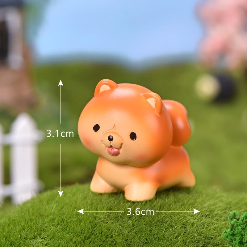 Gia đình chó Corgi, Samoyed trang trí chậu cây mini (TZC-642)