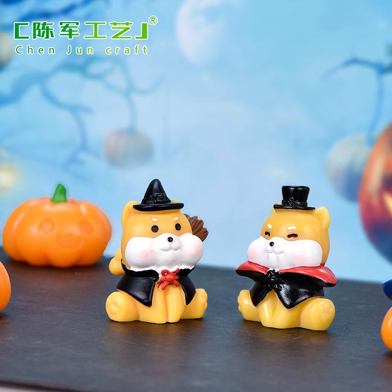 Tiểu cảnh ma và bí ngô Halloween, phụ kiện trang trí cây cảnh (TZC-545)