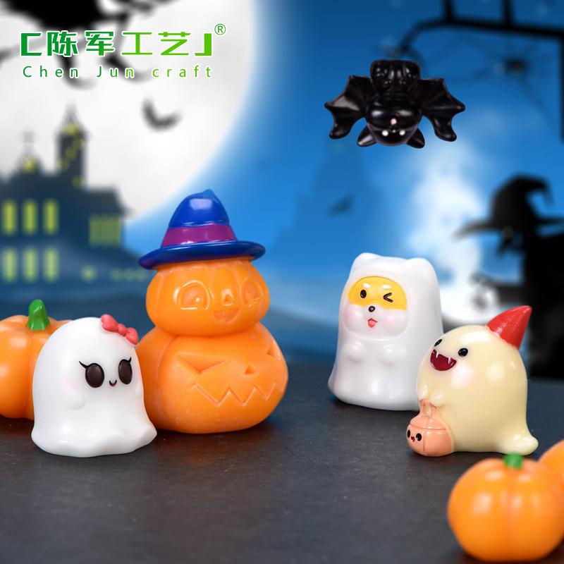 Tiểu cảnh ma và bí ngô Halloween, phụ kiện trang trí cây cảnh (TZC-545)