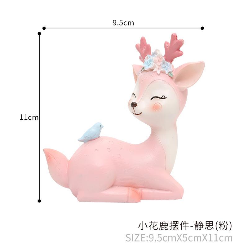 Tượng hươu sao resin mini trang trí xe hơi, đồ trang trí nhà, phụ kiện bàn làm việc (RG-97)