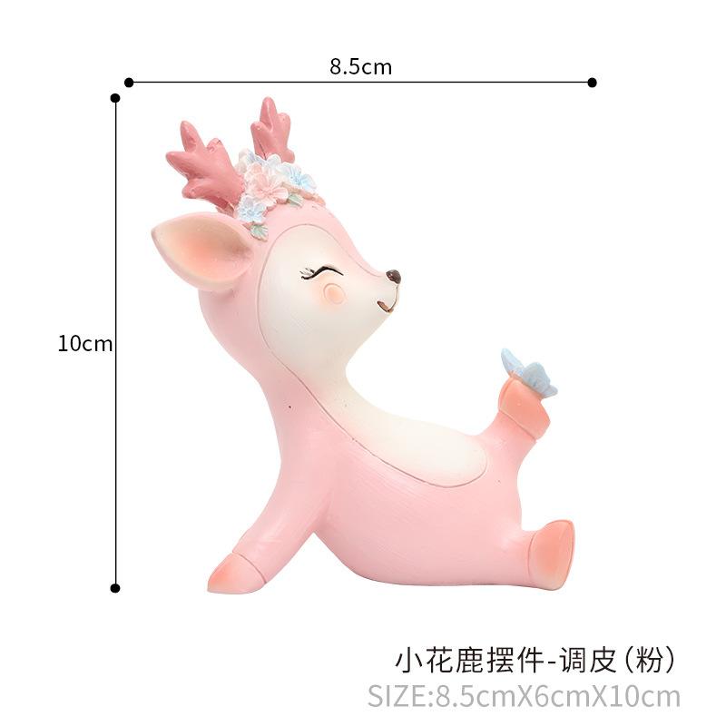 Tượng hươu sao resin mini trang trí xe hơi, đồ trang trí nhà, phụ kiện bàn làm việc (RG-97)