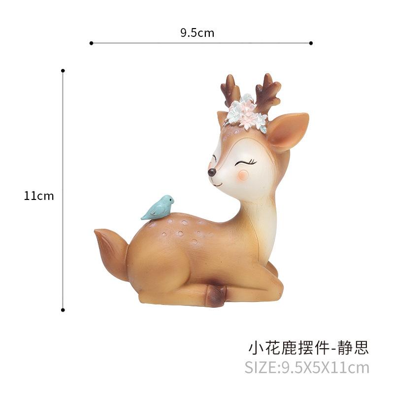 Tượng hươu sao resin mini trang trí xe hơi, đồ trang trí nhà, phụ kiện bàn làm việc (RG-97)