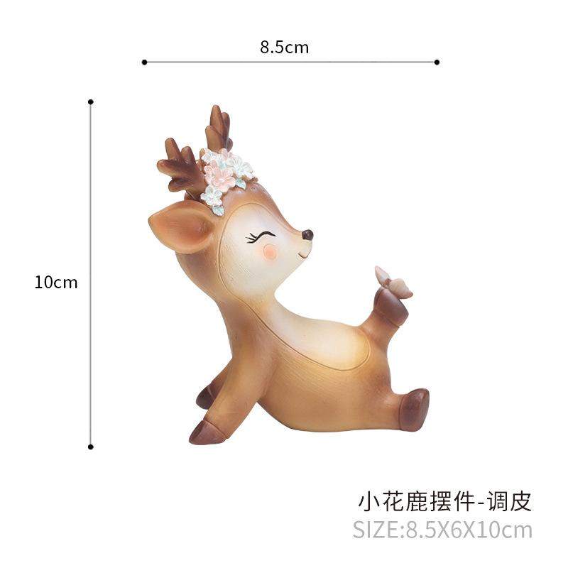Tượng hươu sao resin mini trang trí xe hơi, đồ trang trí nhà, phụ kiện bàn làm việc (RG-97)