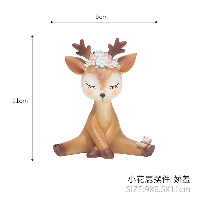 Tượng hươu sao resin mini trang trí xe hơi, đồ trang trí nhà, phụ kiện bàn làm việc (RG-97)