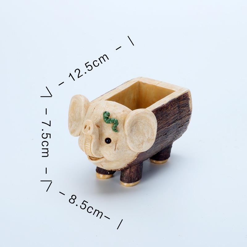 Chậu cây hình ô tô hoạt hình resin, chậu mọng nước mini, trang trí bàn và sân vườn (RG-163)