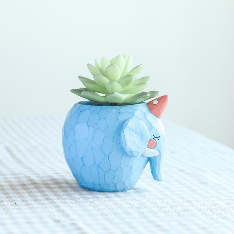 Chậu cây mọng nước hình cá voi resin phong cách Zakka, chậu mini để bàn, ban công và sân vườn (RG-146)