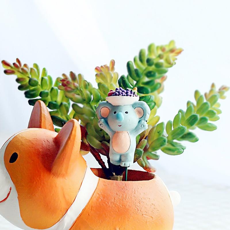 Que cắm hoa động vật hoạt hình Zakka, phụ kiện tiểu cảnh, chậu cây và sân vườn (RG-283)