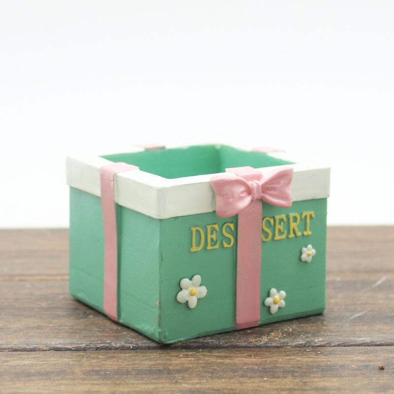 Chậu cây mọng nước mini resin phong cách hoạt hình, chậu để bàn văn phòng, trang trí tiểu cảnh (RG-91)