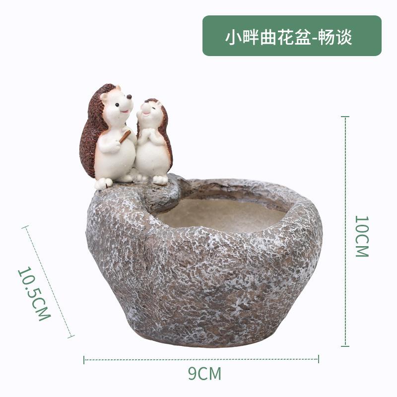 Chậu cây resin phong cách đồng quê, chậu mọng nước mini, trang trí nhà và tiểu cảnh (RG-277)