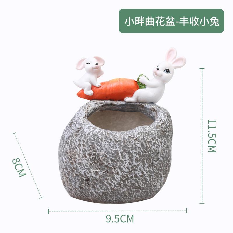 Chậu cây resin phong cách đồng quê, chậu mọng nước mini, trang trí nhà và tiểu cảnh (RG-277)