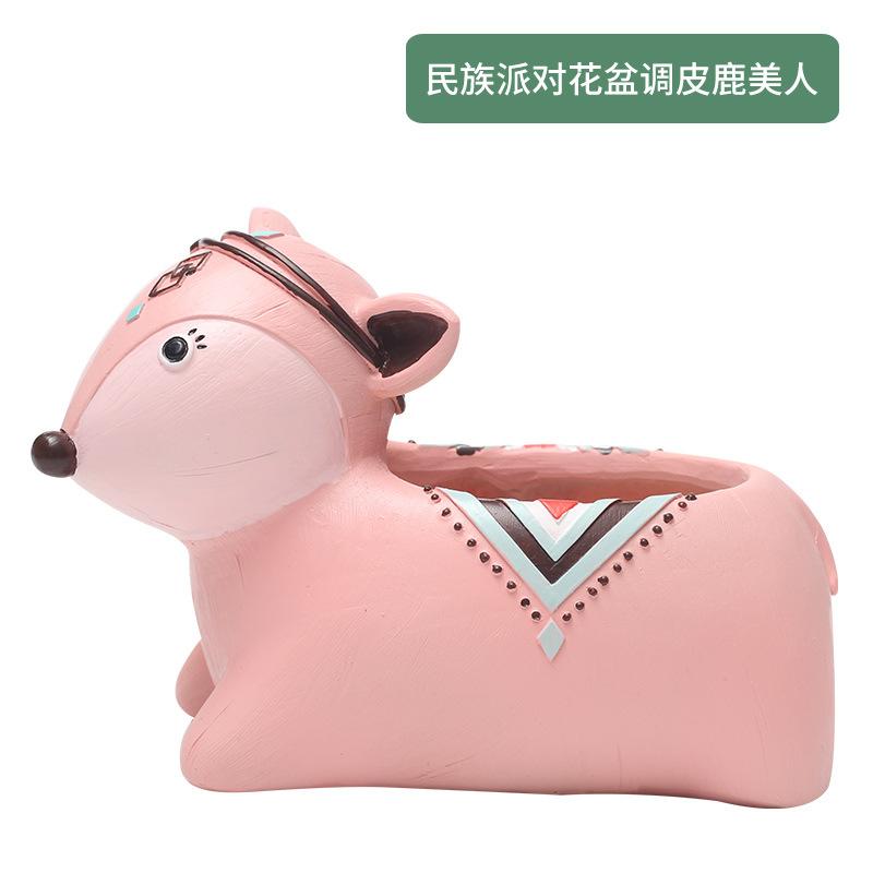 Chậu cây mọng nước resin phong cách Mỹ, chậu mini để bàn văn phòng, đồ trang trí tiệc (RG-142)