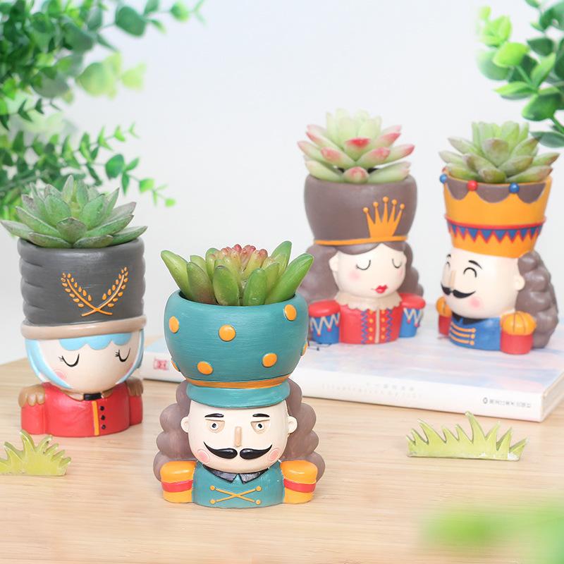 Chậu Cây Resin Chậu cây mọng nước cổ tích resin phong cách châu Âu, chậu mini hoạt hình, trang trí nhà (RG-270)