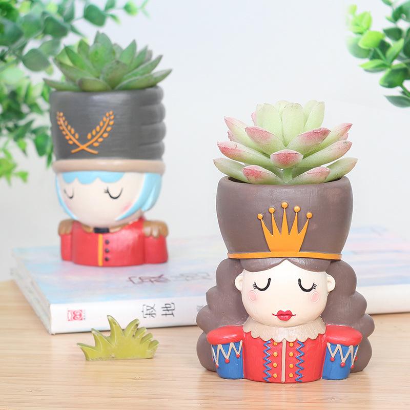 Chậu cây mọng nước cổ tích resin phong cách châu Âu, chậu mini hoạt hình, trang trí nhà (RG-270)