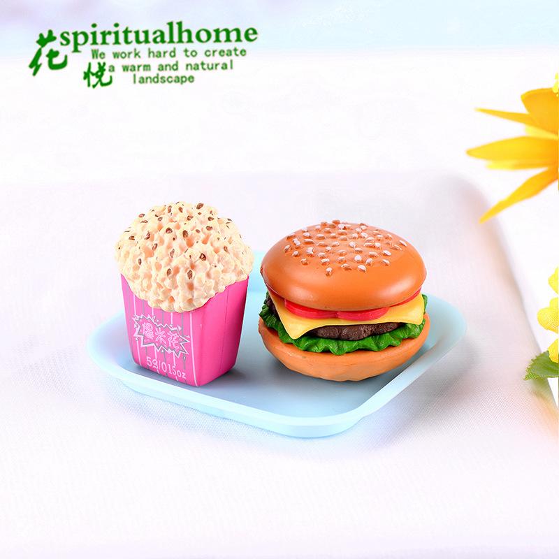 Tiểu cảnh bánh hamburger và sushi, phụ kiện trang trí mini (TZC-490)