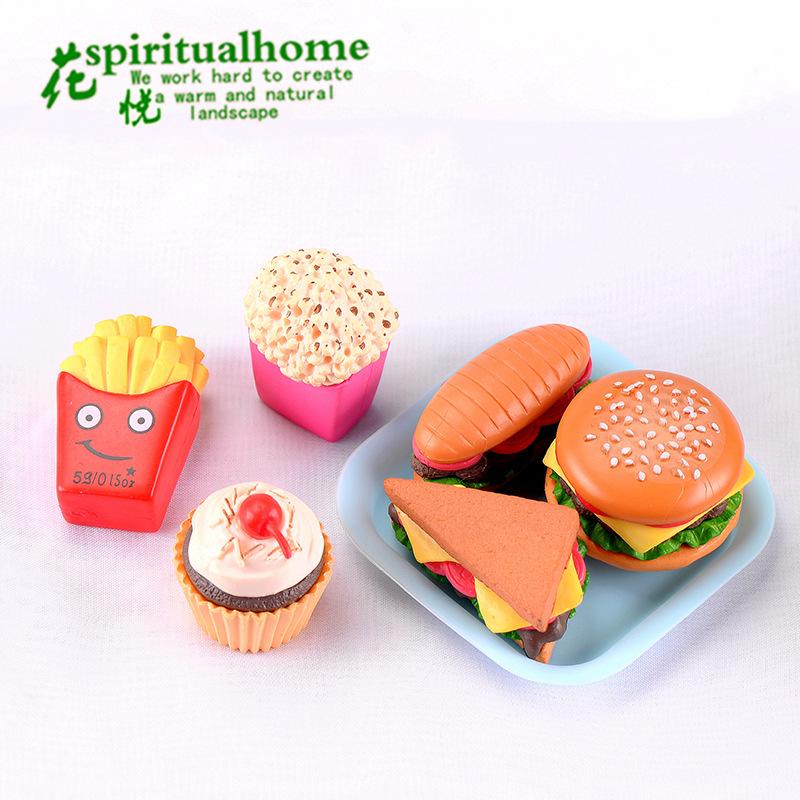 Tiểu cảnh bánh hamburger và sushi, phụ kiện trang trí mini (TZC-490)