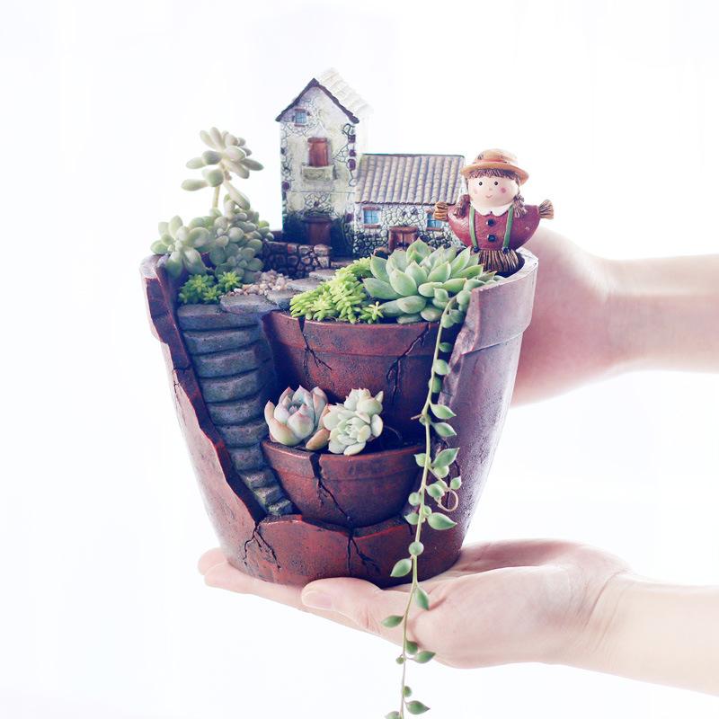 Chậu cây mọng nước treo phong cách Bắc Âu, chậu mini trang trí văn phòng, tiểu cảnh cây xanh (RG-62)