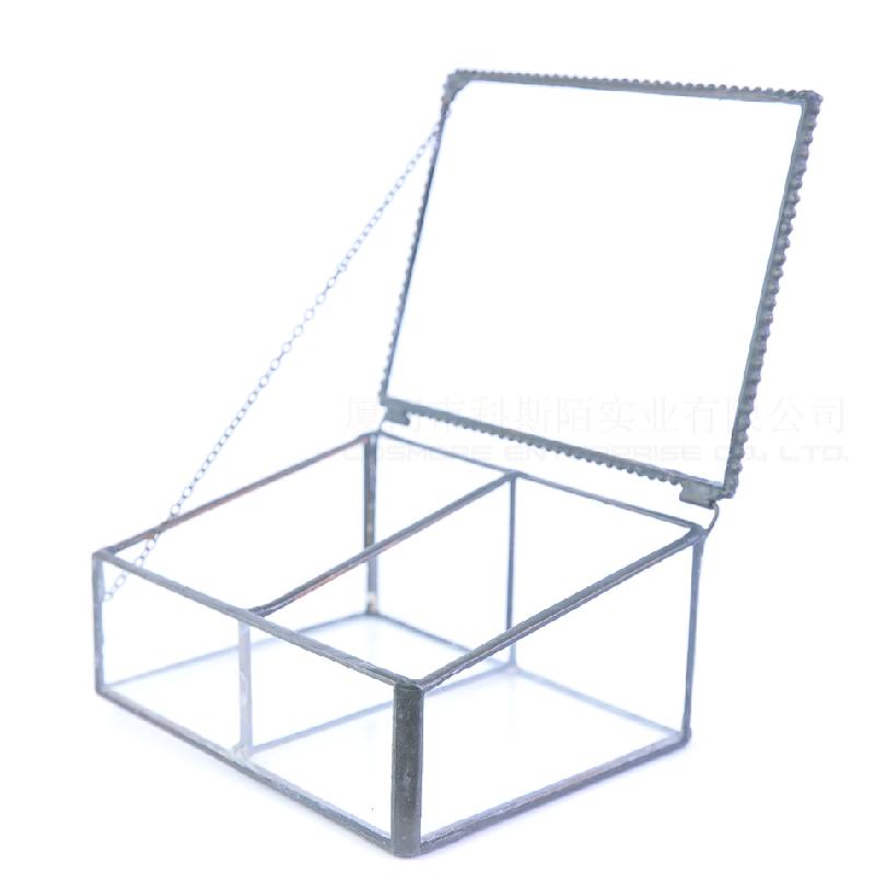 Nhà kính đôi ngăn vát cạnh Terrarium sen đá (DG-205)