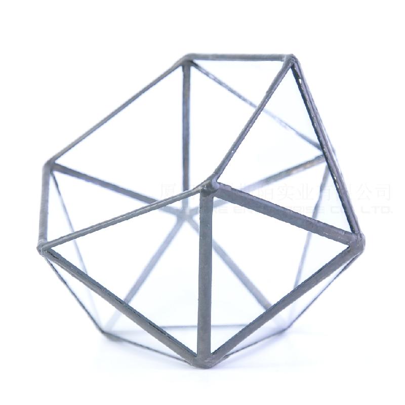 Nhà kính 15 mặt vát cạnh Terrarium sen đá (DG-209)