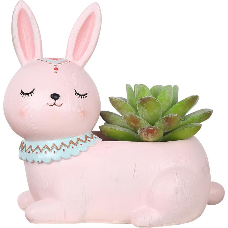 Chậu cây mọng nước resin phong cách Mỹ, chậu mini để bàn văn phòng, đồ trang trí tiệc (RG-142)