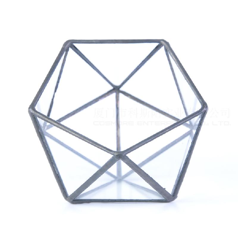 Nhà kính 15 mặt vát cạnh Terrarium sen đá (DG-209)
