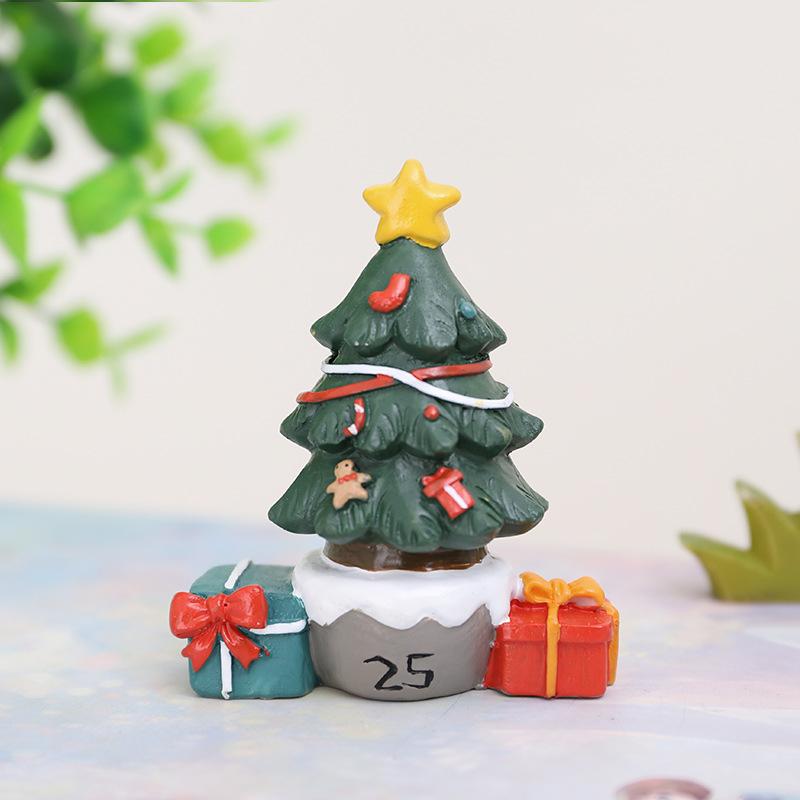Tượng ông già Noel resin phong cách Zakka, đồ trang trí Giáng Sinh, phòng trẻ em và bàn làm việc (RG-268)