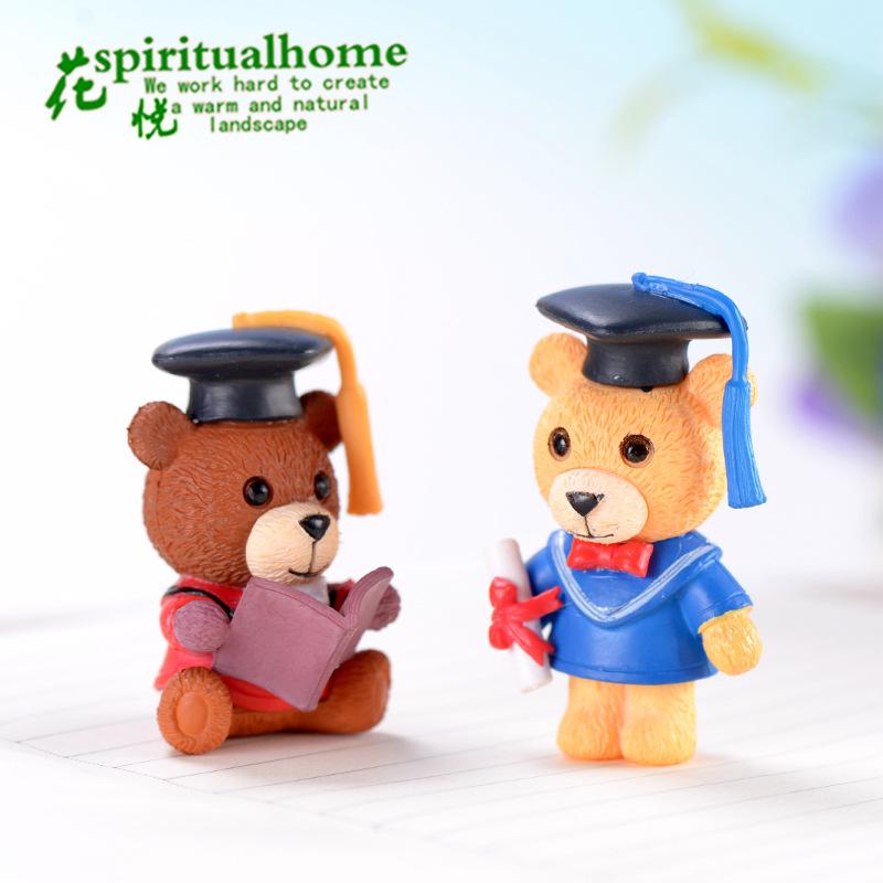 Tiểu cảnh gấu tiến sĩ mini trang trí nhà búp bê và xe (ZC-1185)
