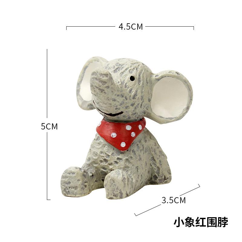 Tượng động vật hoạt hình resin phong cách Zakka, đồ trang trí bánh kem, phụ kiện xe hơi (RG-60)