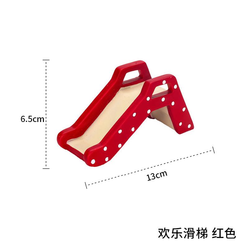 Bộ đồ chơi cầu trượt mini resin hoạt hình, đồ trang trí phòng trẻ em, bàn làm việc và quà tặng (RG-288)