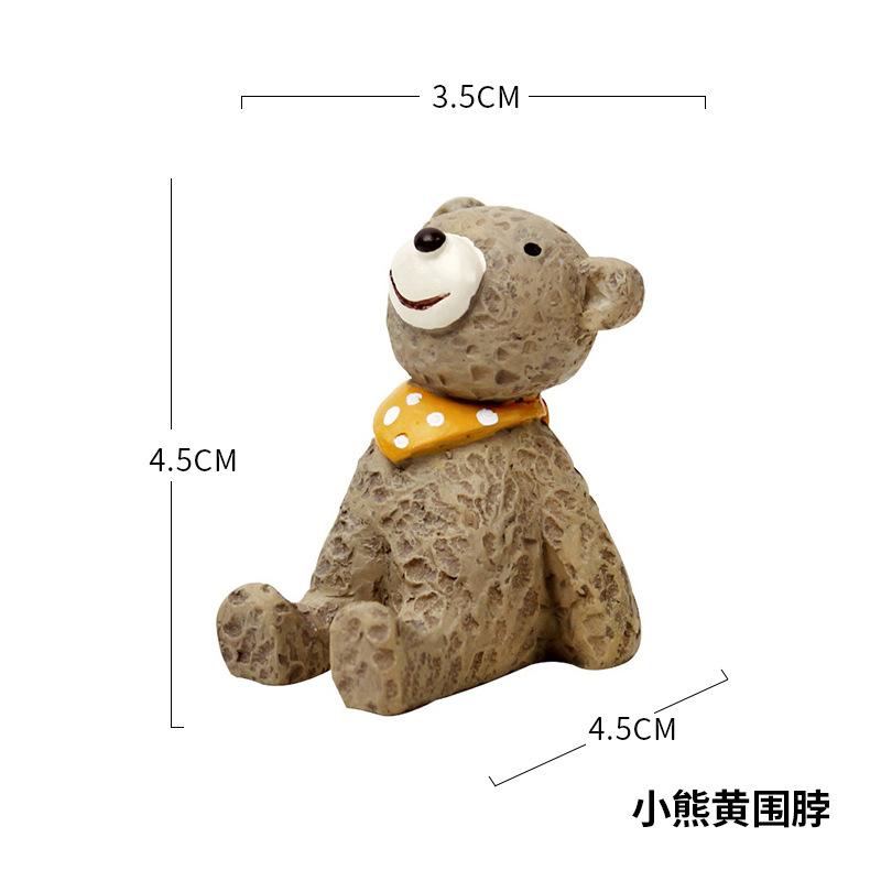 Tượng động vật hoạt hình resin phong cách Zakka, đồ trang trí bánh kem, phụ kiện xe hơi (RG-60)