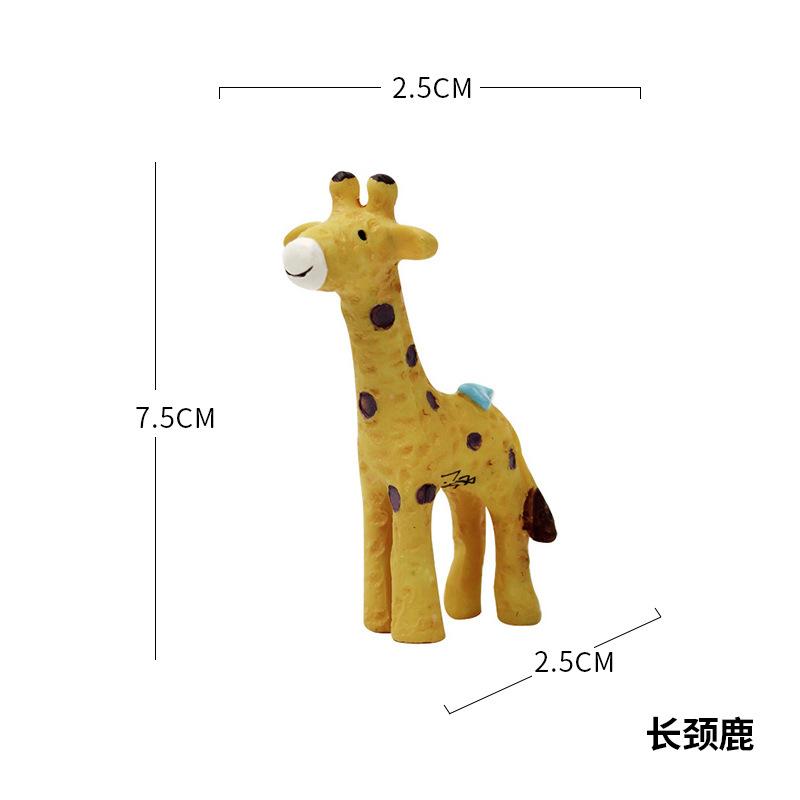 Tượng động vật hoạt hình resin phong cách Zakka, đồ trang trí bánh kem, phụ kiện xe hơi (RG-60)