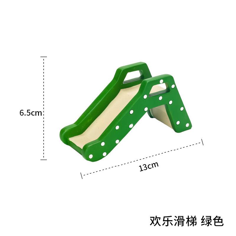Bộ đồ chơi cầu trượt mini resin hoạt hình, đồ trang trí phòng trẻ em, bàn làm việc và quà tặng (RG-288)