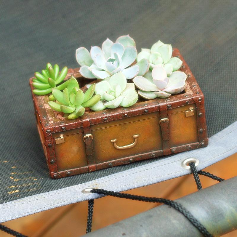 Chậu cây mọng nước hình sách văn học resin phong cách châu Âu, chậu mini tiểu cảnh DIY (RG-69)