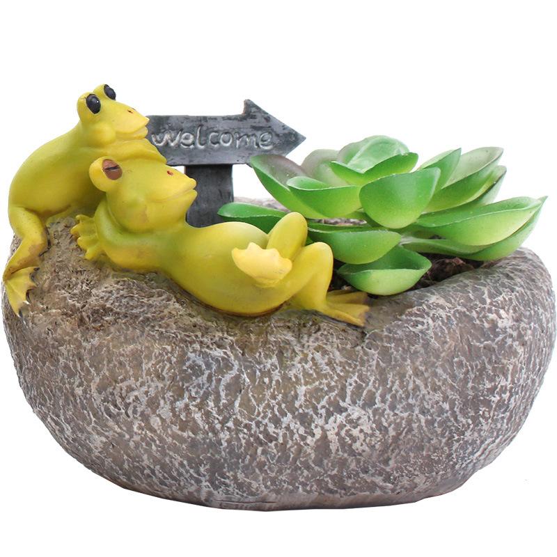 Bộ que cắm hoa thời tiết hoạt hình Zakka, phụ kiện tiểu cảnh và chậu cây mọng nước (RG-185)
