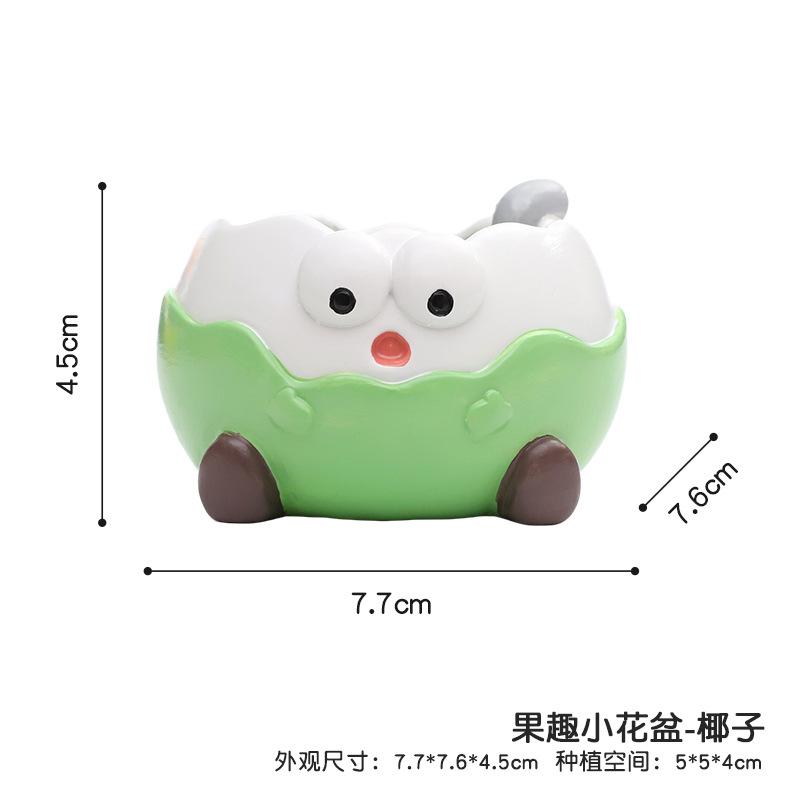 Chậu cây mọng nước hình trái cây resin, chậu mini trang trí sân vườn, bàn làm việc và ban công (RG-68)